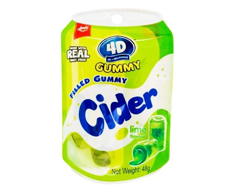 Amos 4D Filled Gummy Cider Lime Flavour 48g