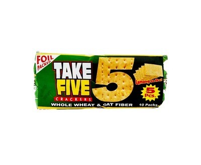 BCF Take Five Crackers Whole Wheat & Oat Fiber (10 Packs x 32g)