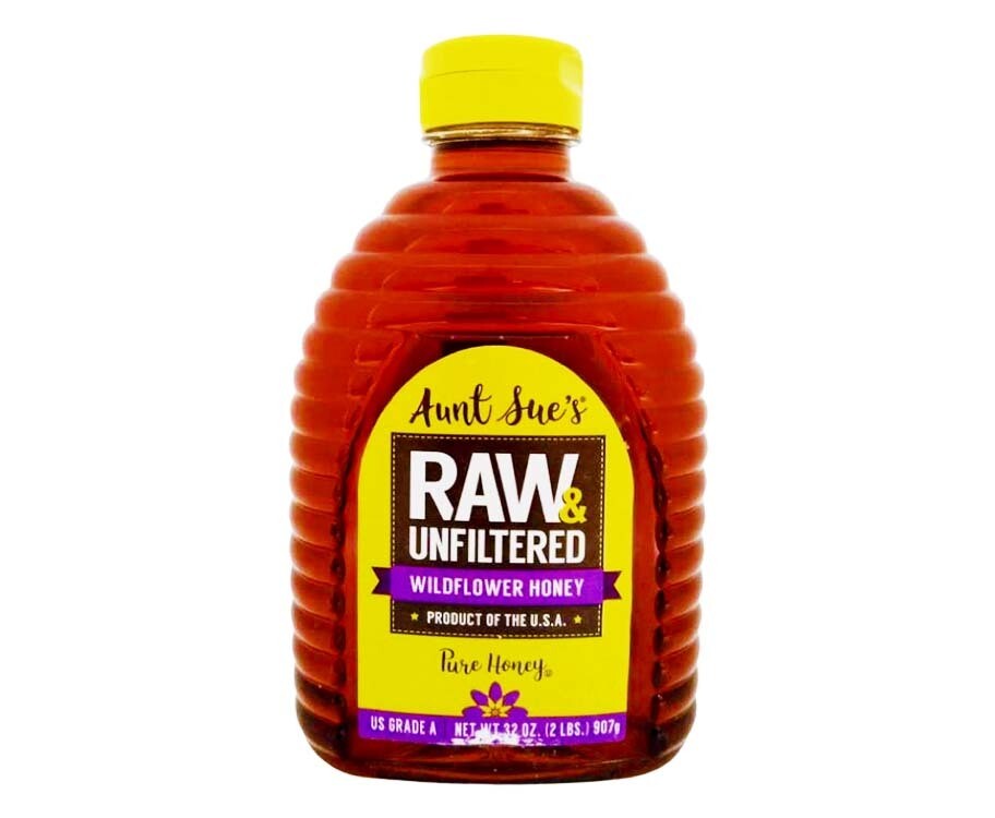 Aunt Sue&#39;s Raw &amp; Unfiltered Wildflower Honey 907g