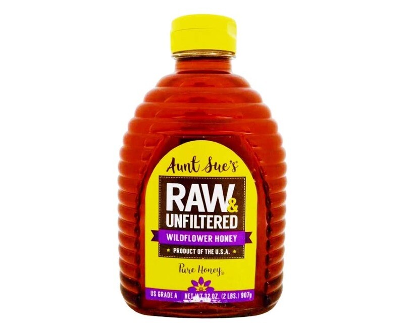 Aunt Sue&#39;s Raw &amp; Unfiltered Wildflower Honey 907g