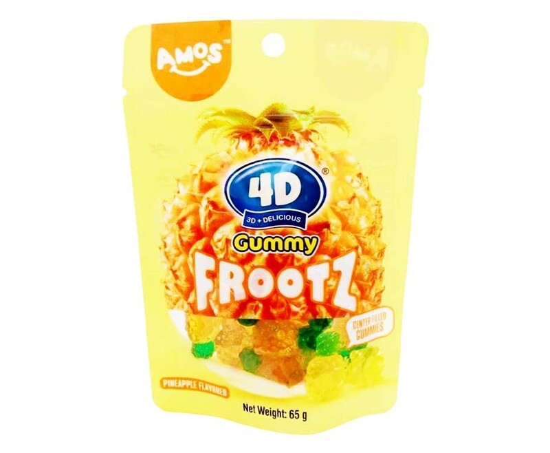 Amos 4D Gummy Frootz Pineapple Flavored 65g