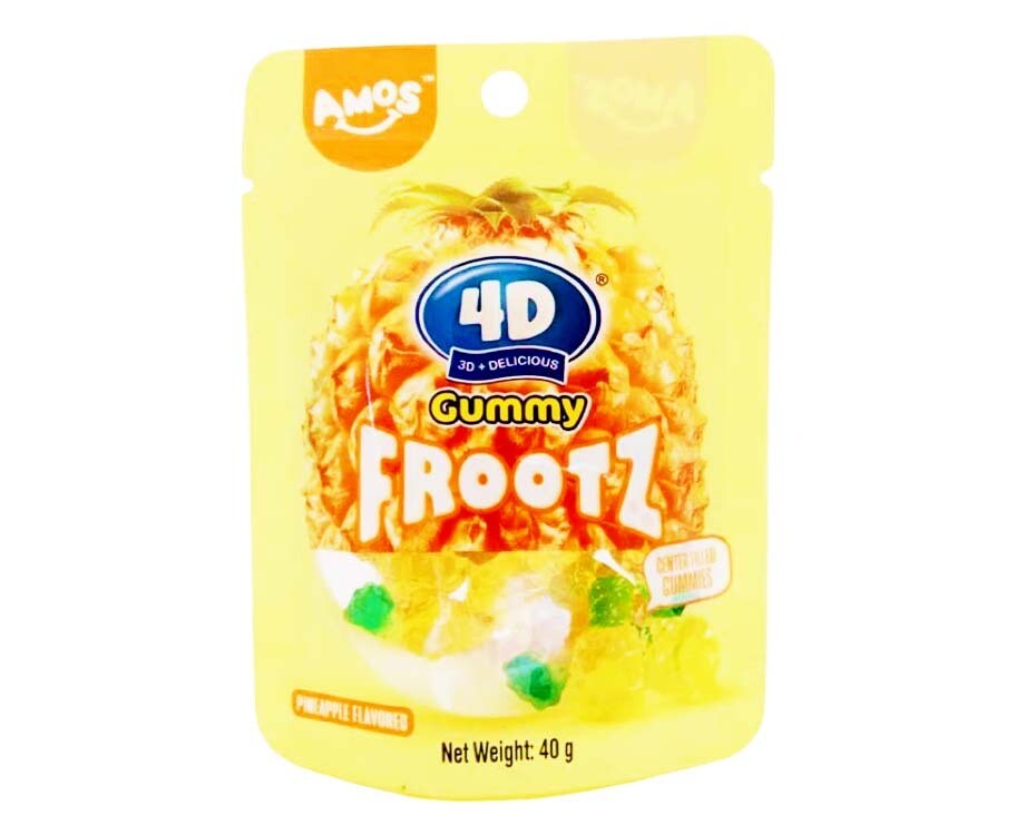 Amos 4D Gummy Frootz Pineapple Flavored 40g