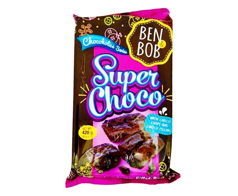 Ben &amp; Bob Super Choco with Choco Chips and Choco Filling (10 Packs x 42g)