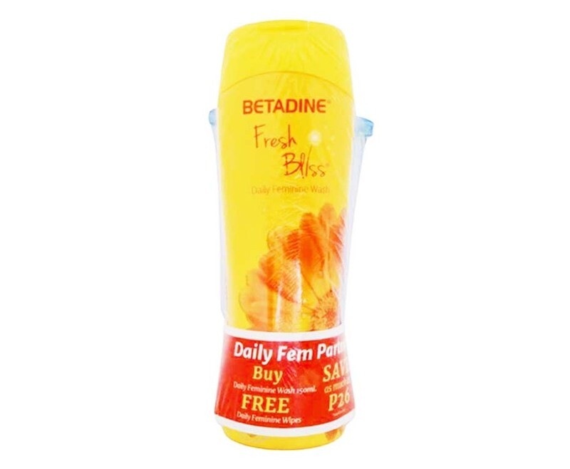 Betadine Fresh Bliss Daily Feminine Wash 150mL + Free Daily Feminine Wipes