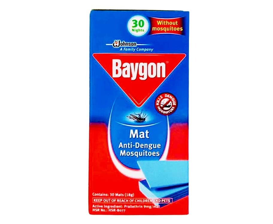 Baygon Mat Anti-Dengue Mosquitoes 30 Mats (18g)