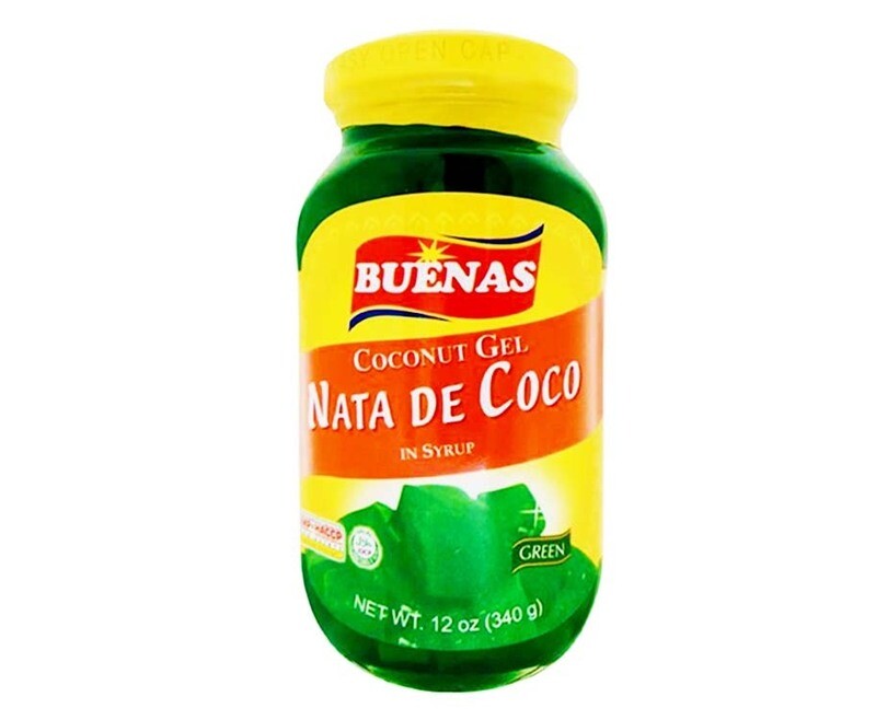 Buenas Coconut Gel Nata De Coco in Syrup Green 340g