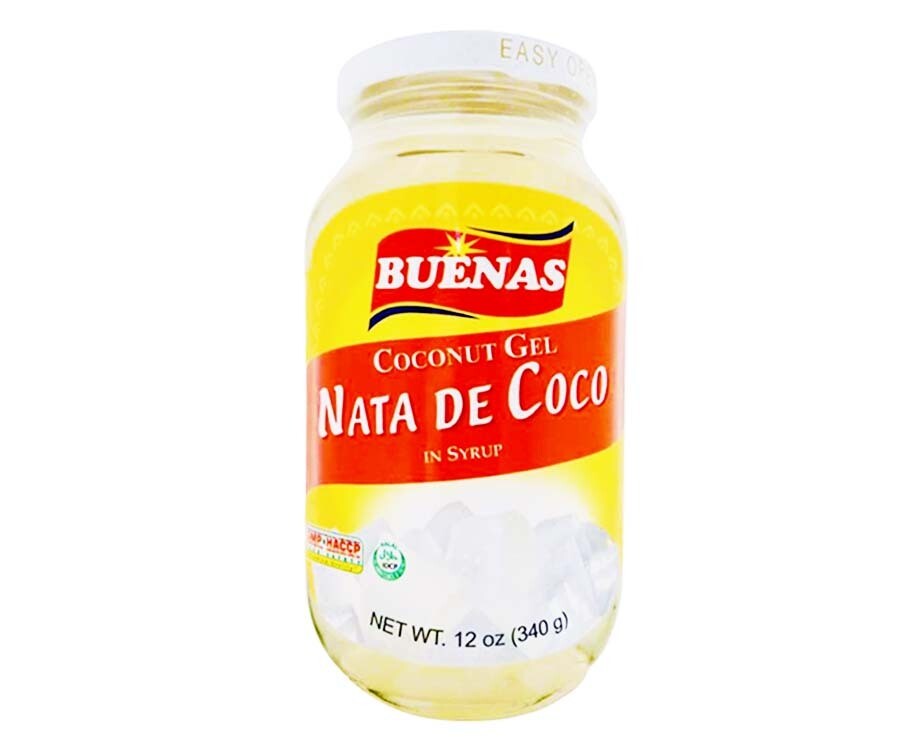 Buenas Coconut Gel Nata De Coco in Syrup White 340g