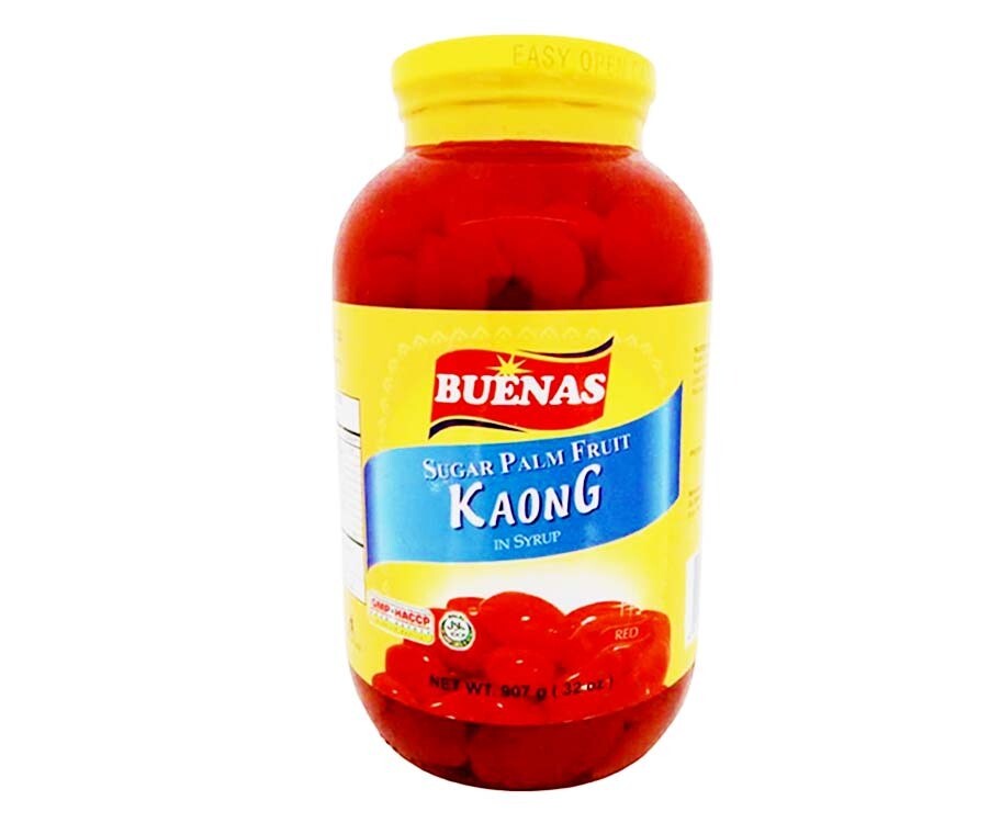 Buenas Sugar Palm Fruit Kaong in Syrup Red 32oz (907g)