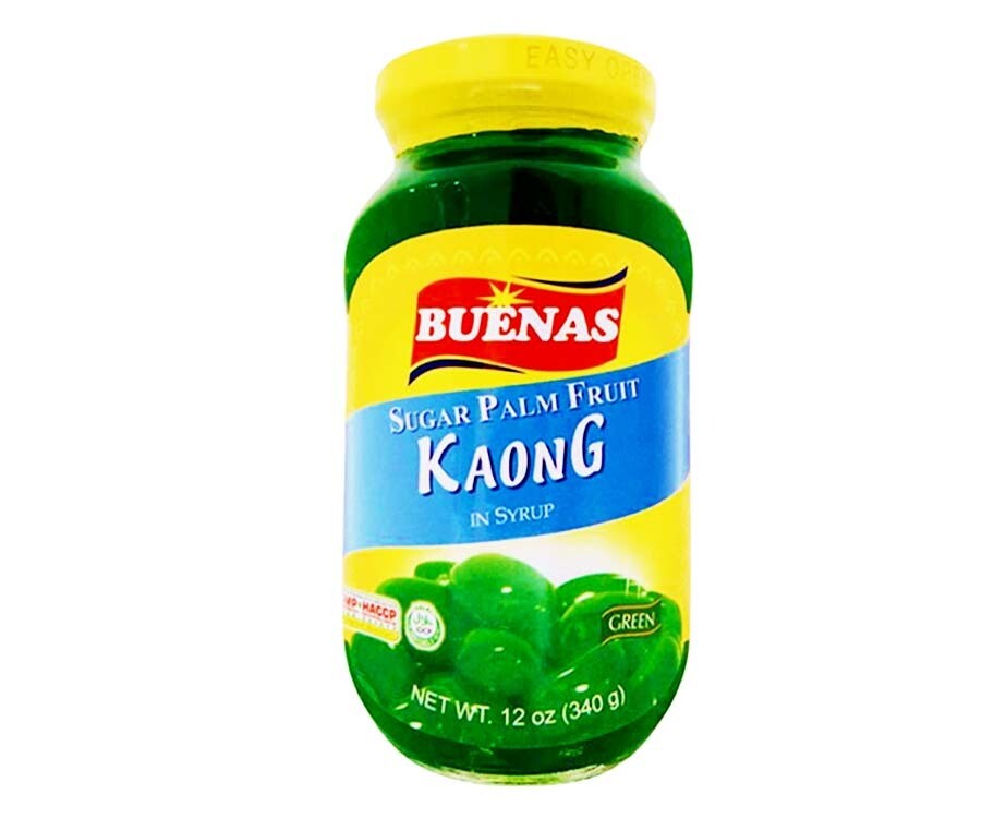 Buenas Kaong Sugar Palm Fruit In Syrup Green 12oz (340g)