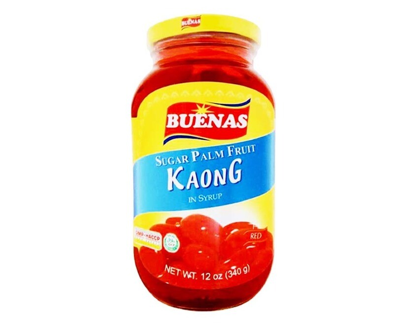 Buenas Kaong Sugar Palm Fruit in Syrup Red 12oz (340g)