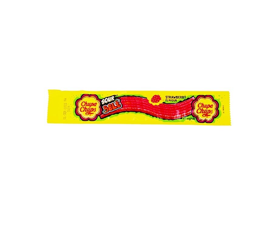 Chupa Chups Sour Belt Strawberry Flavour 8g