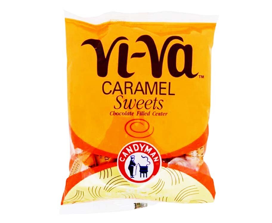 Candyman Vi-Va Caramel Sweets Chocolate Filled Center 25 Pieces 115g