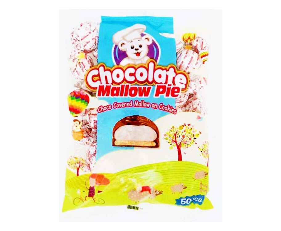 Chocolate Mallow Pie Choco Covered Mallow on Cookies 50 Pieces