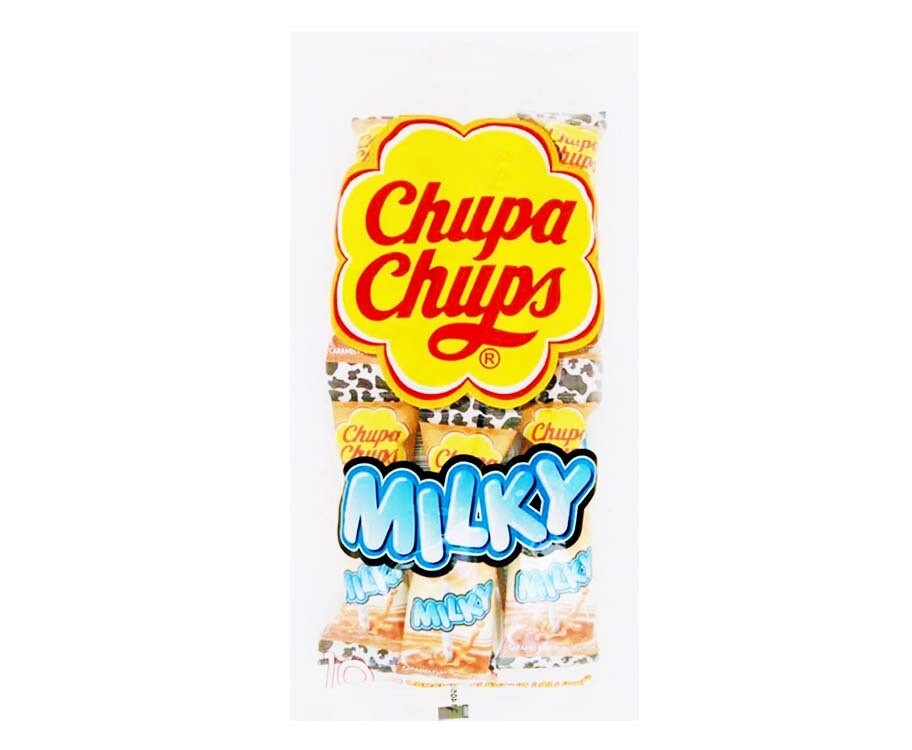 Chupa Chups Milky Caramel Flavour Lollipops 10 Pieces 95g