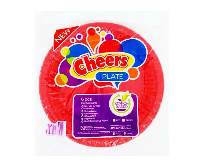Cheers Plate 9 Inches 6 Pieces