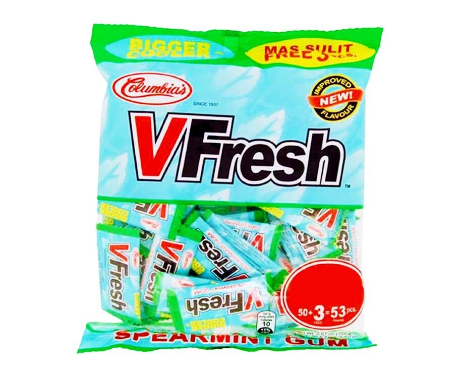 Columbia's VFresh Spearmint Gum 53 Pieces 159g