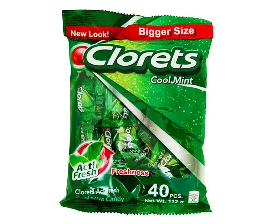 Clorets Cool Mint Candy Clorets Actifresh 40 Pieces 112g​