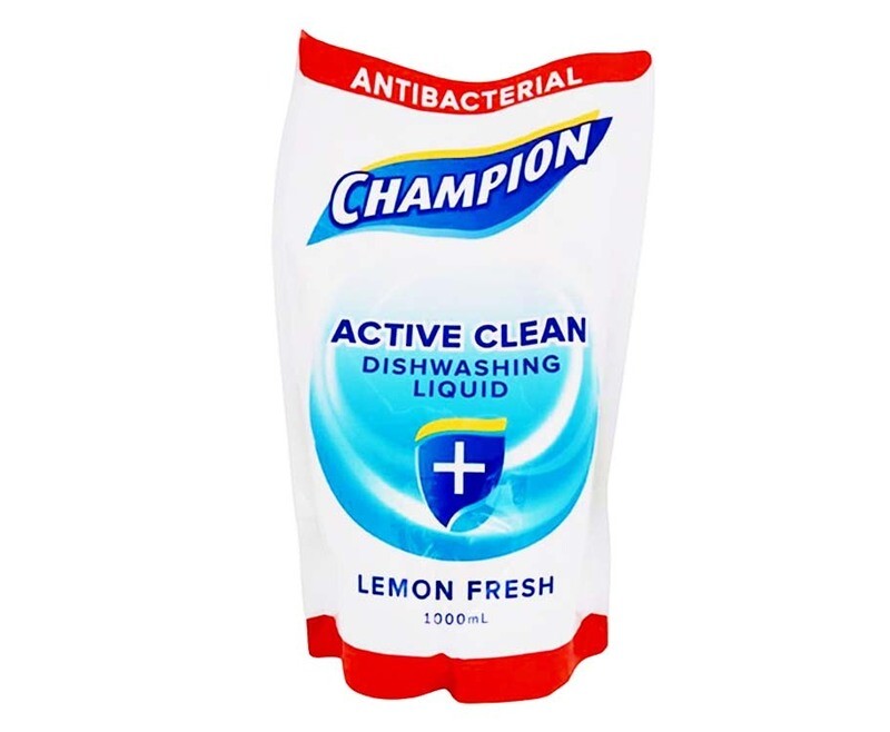 Champion Active Clean Dishwashing Liquid Lemon Fresh 1000mL