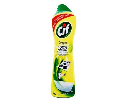 Cif Cream with 100% Natural Cleaning Particles Lemon 500ml