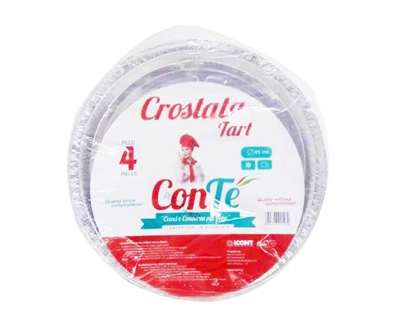 Crostata Tart ConTé Aluminum Tray Round 25cm 4 Pieces