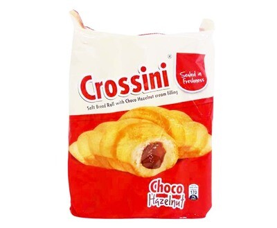 Crossini Soft Bread Roll with Choco Hazelnut Cream Filling (10 Packs x 35g)