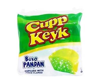 Cupp Keyk Buko Pandan Cupcake with Coco Flakes (10 Packs x 33g)