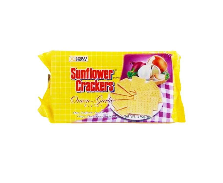 Croley Foods Sunflower Crackers Onion-Garlic Flavor 170g