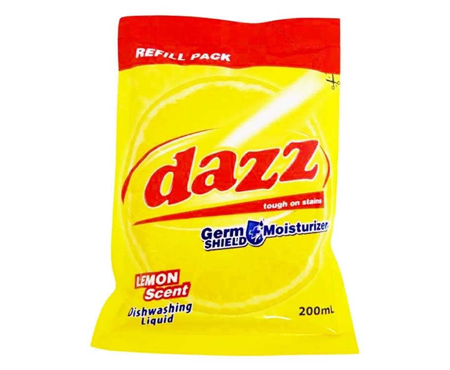 Dazz Dishwashing Liquid Refill Pack Lemon Scent 200mL