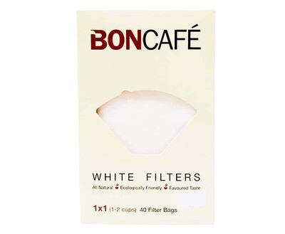 BonCafé White Filters 1x1 (1-2 Cups) 40 Filter Bags