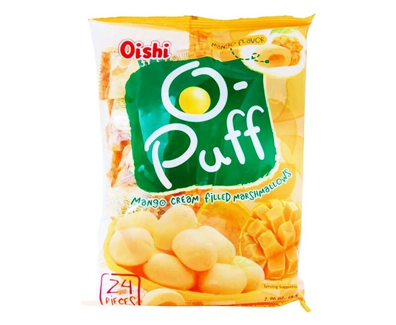 Oishi OPuff Mango Cream Filled Marshmallows 24 Pieces (84g)