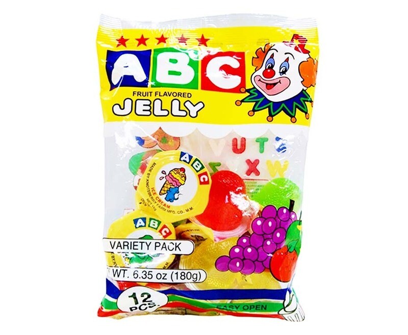 ABC Fruit Flavored Jelly Variety Pack 12 Pieces 180g