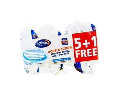 Activex Anti-Germ Soap Duo White Fresh (5+1 Packs x 60)