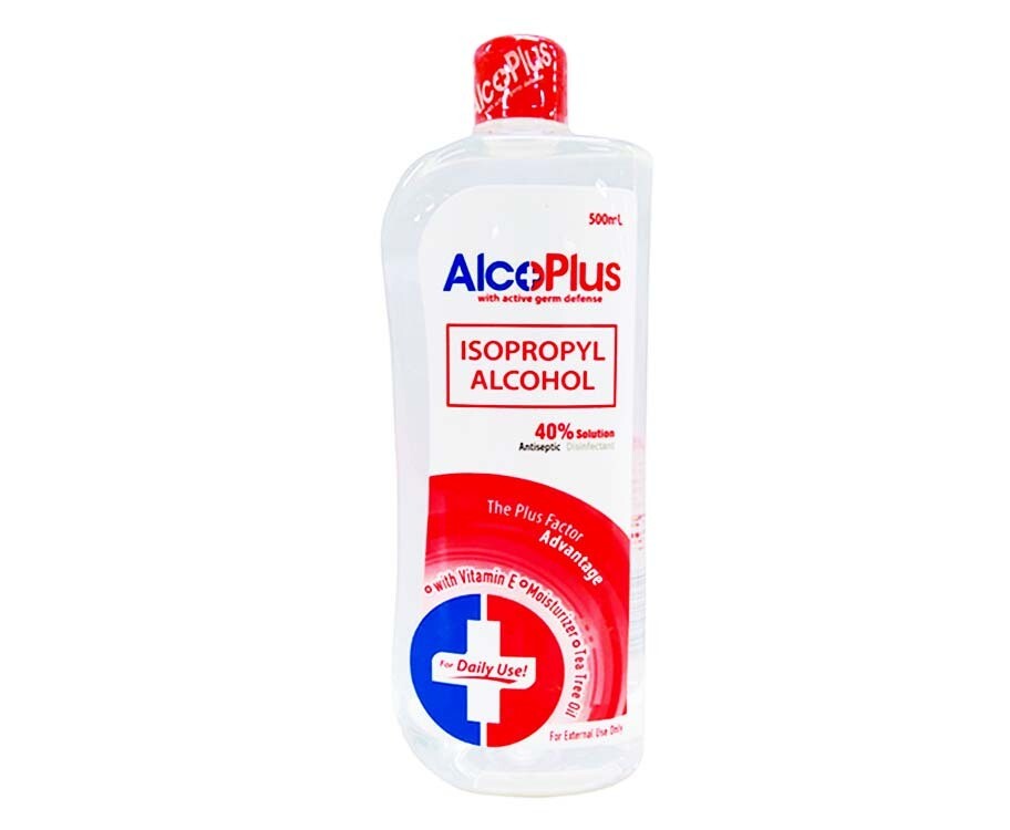 AlcoPlus Isopropyl Alcohol 40% Solution Antiseptic Disinfectant 500mL