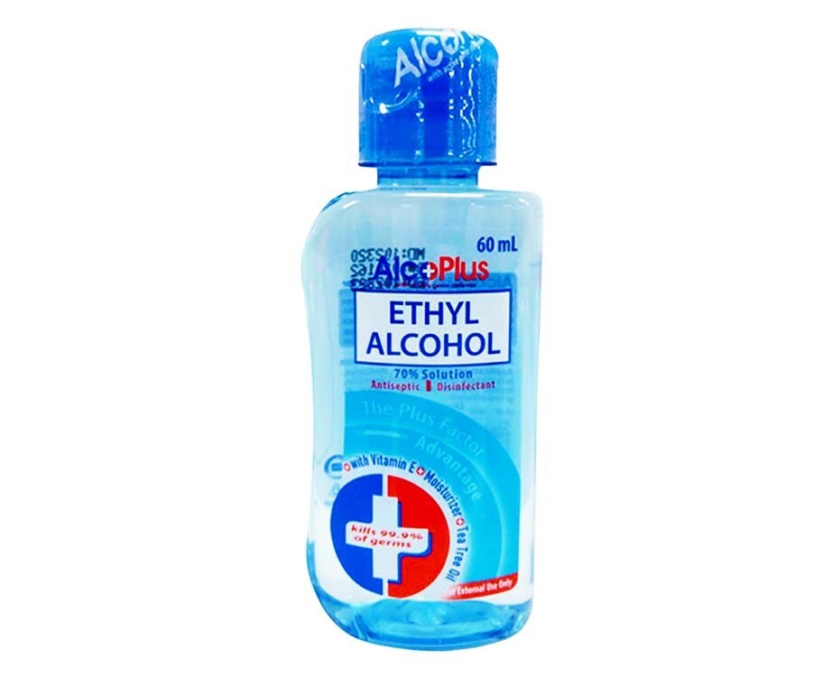 AlcoPlus Ethyl Alcohol 70% Solution Antiseptic Disinfectant 60mL