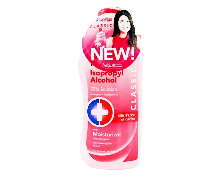 AlcoPlus Isopropyl Alcohol 70% Solution Antiseptic Antibacterial Classic 150mL