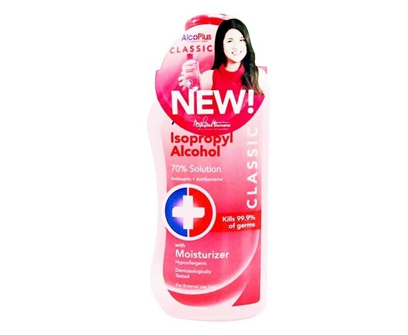 AlcoPlus Isopropyl Alcohol 70% Solution Antiseptic Antibacterial Classic 150mL