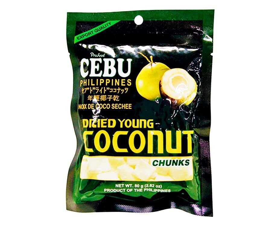 Profood Cebu Philippines Dried Young Coconut Chunks 80g