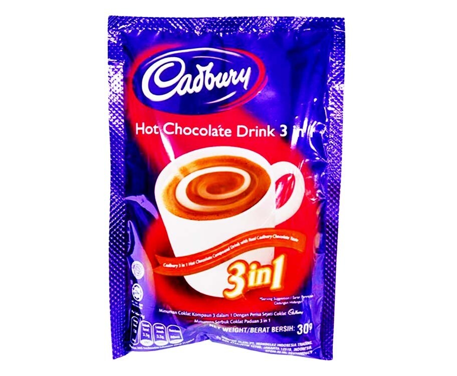 Cadbury 3-in-1 Hot Chocolate Drink 30g