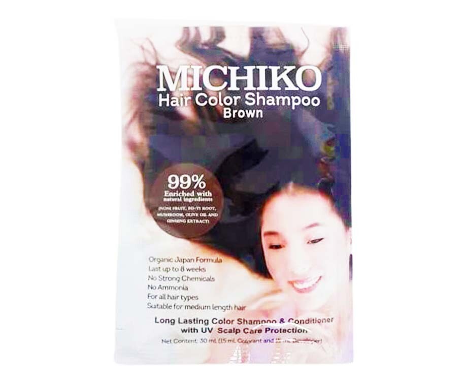Michiko Hair Color Shampoo Brown 30mL