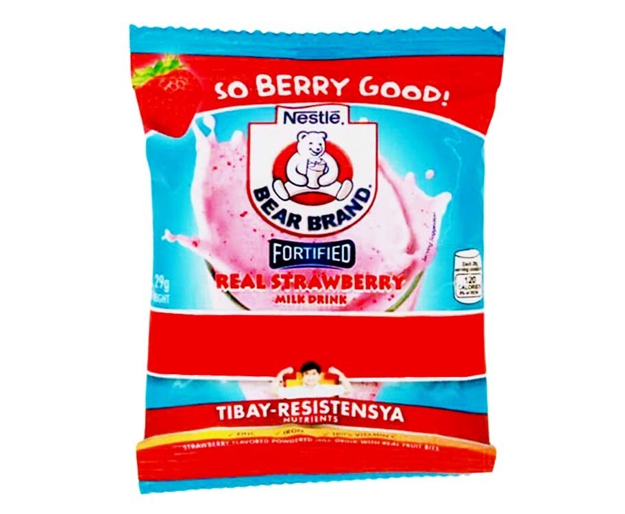 Nestlé Bear Brand Fortified Powdered Strawberry Milk Drink 29g