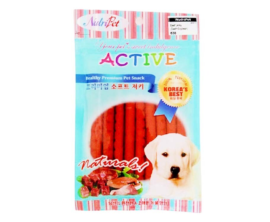 Nutripet Active Healthy Premium Pet Snack Beef Jerky (Beef + Soybean) 85g