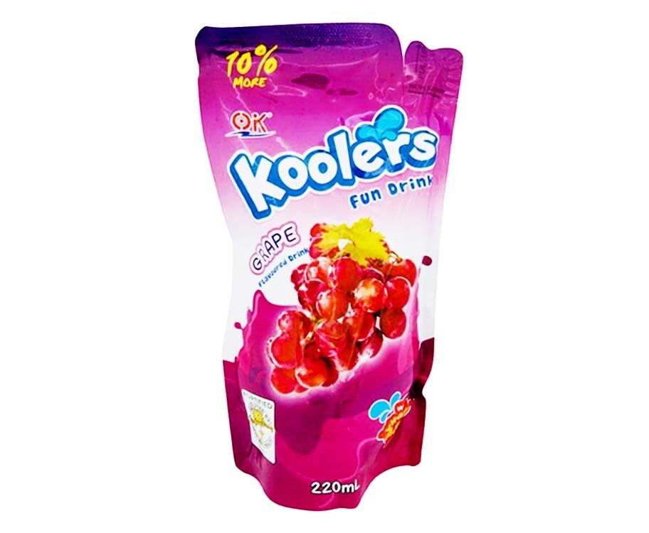 OK Koolers Fun Drink Grape Flavoured Drink 220mL