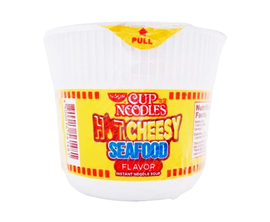 Nissin Cup Noodles Hot Cheesy Seafood Flavor Instant Noodle Soup 50g
