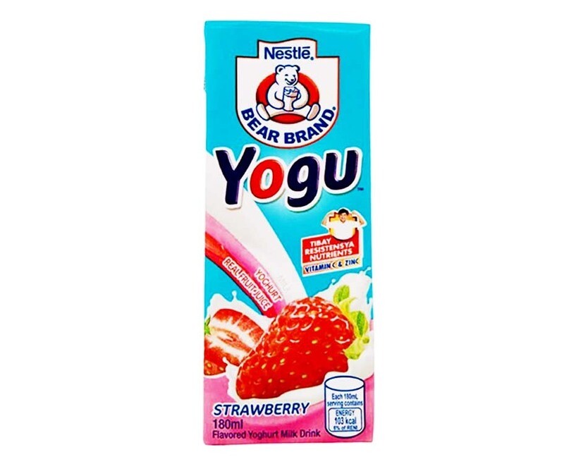 Nestlé Bear Brand Yogu Strawberry Flavored Yoghurt Milk Drink 180mL