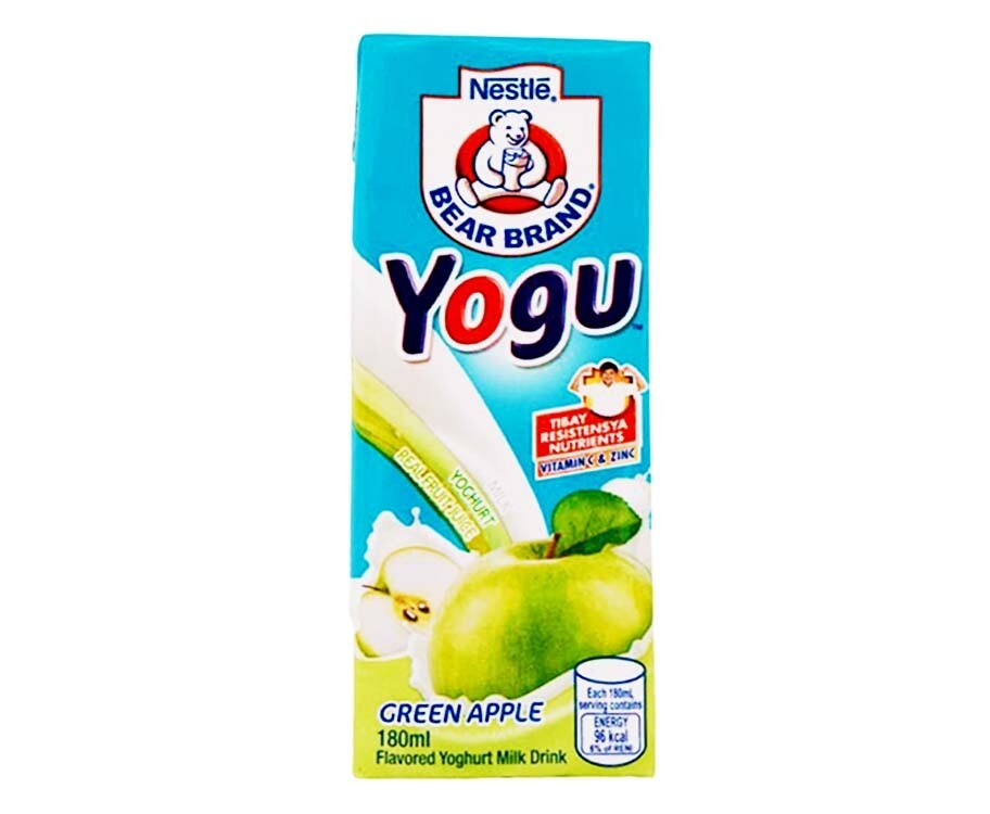 Nestlé Bear Brand Yogu Green Apple Flavored Yoghurt Milk Drink 180mL