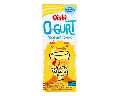 Oishi O-Gurt Yoghurt Drink Peach Mango Flavor 200mL