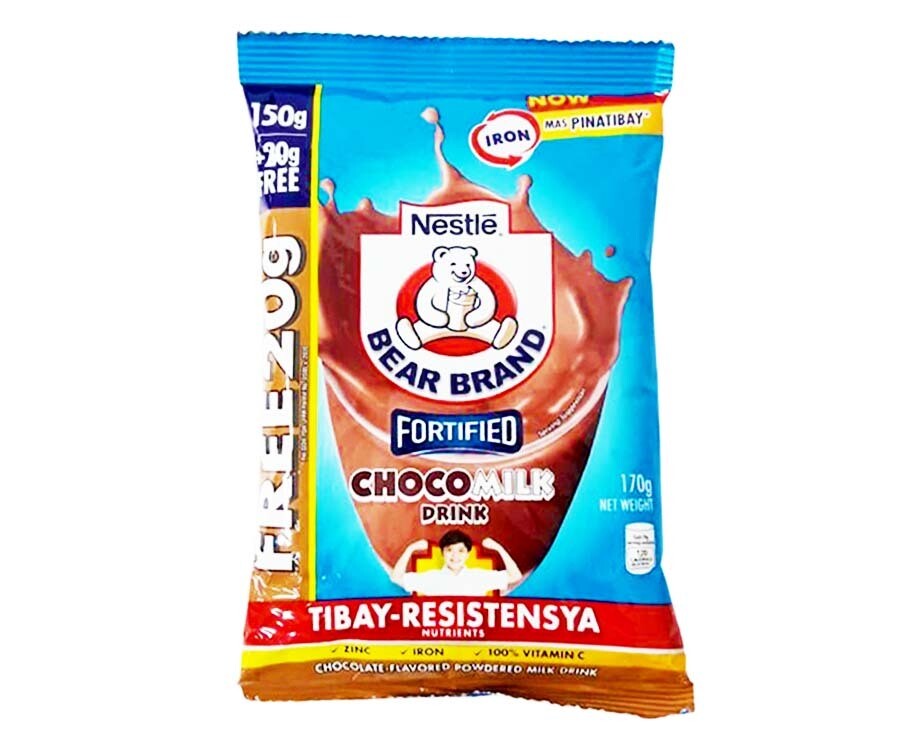 Nestlé Bear Brand Fortified Powdered Choco Milk Drink 170g