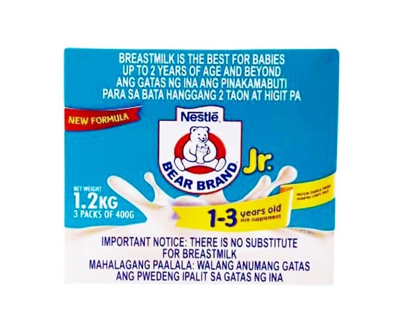 Nestlé Bear Brand Jr. 13 Years Old Milk Supplement (3 Packs x 400g) 1.2kg