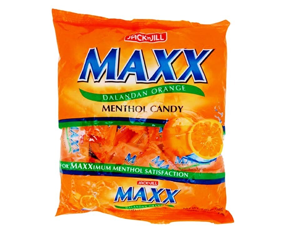 Jack 'n Jill Maxx Dalandan Orange Menthol Candy 50 Pieces 200g