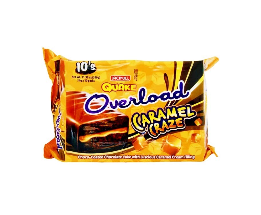 Jack &#39;n Jill Quake Overload Caramel Craze (10 Packs x 34g)